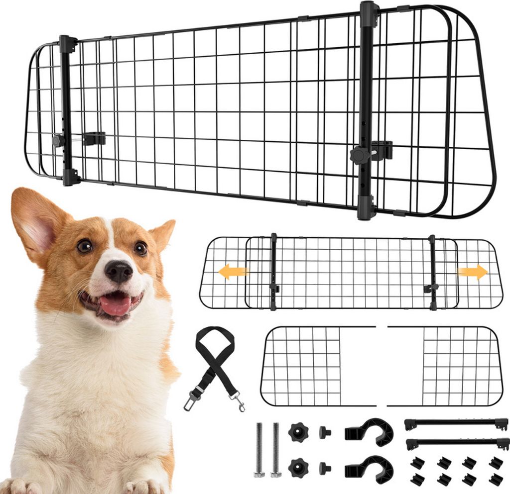 hundegitter auto verstellbare Breite verstellbar von 90-145 cm Hundeschutzgitter Mit kleinen tieren funktioniert