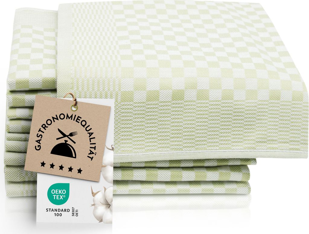 10er Set Geschirrtücher, 100% Baumwolle, 46x70 cm, Produktbild 
