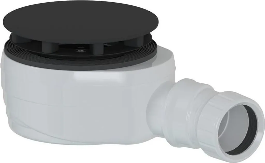 Piletta Doccia 90 mm Nera Opaca Ispezionabile | Sicurezza e Stile