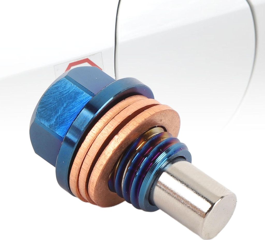 M12 x 1,5 Magnetischer Ölablassstopfen, Ti-Legierung, Universal-Pfanne zum Extrahieren kleiner Metallpartikel mit Unterlegscheibe