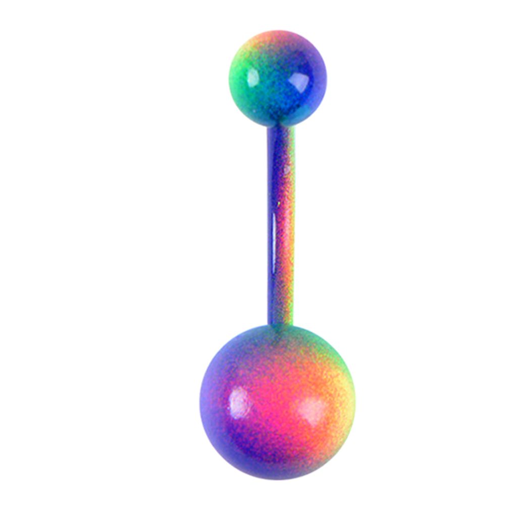 1/9 Stücke Frauen Farbe Mantel Dual Ball Barbell Bauchnabel Nabel Ring Setzen Schmuck-8