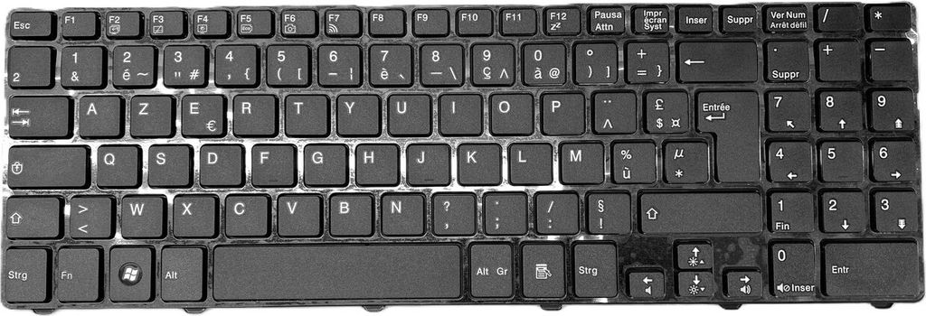 Italiano nera tastiera keyboard Tastatur compatibile con per MSI CR640 H36X