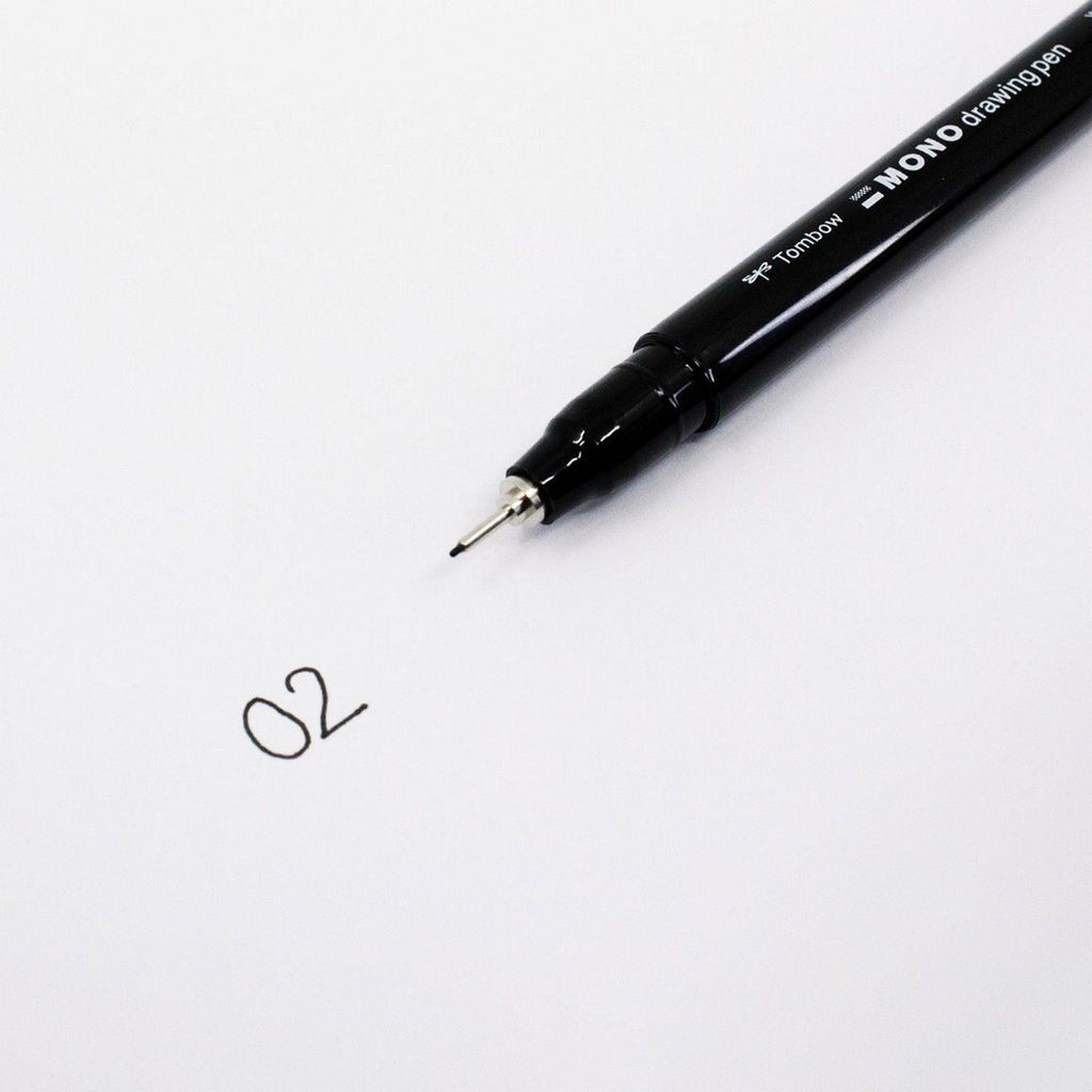Tombow Fineliner MONO drawing pen schwarz Strichstärke 02