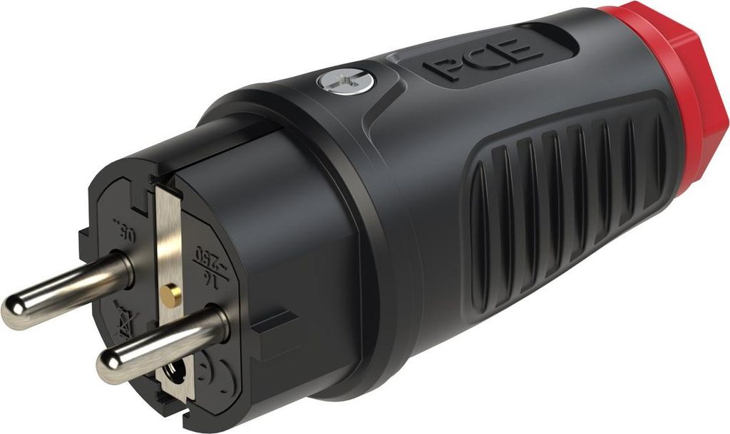 PCE Schutzkontaktstecker IP54 Vollgummi+Erdungss. 16A / Produktbild 