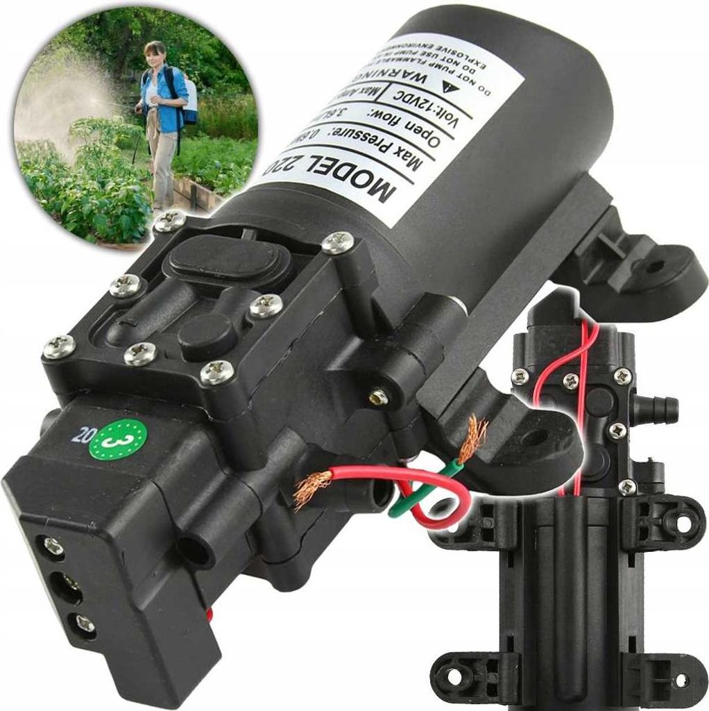ELEKTRISCHE SPRÜHPUMPE WASSERPUMPE 2,2A 3,6l/h 12V 5,5BAR