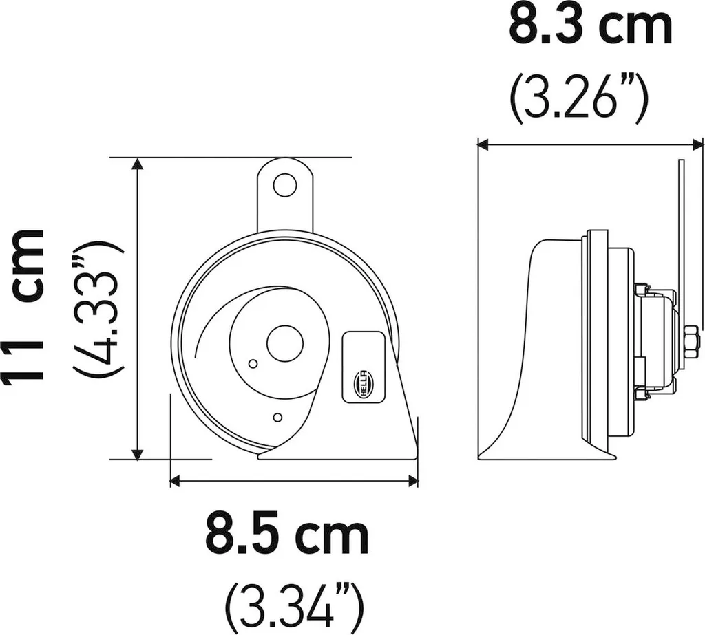 Klaxon voiture HELLA type fanfare puissante 12V pour auto et utilitaire - 12