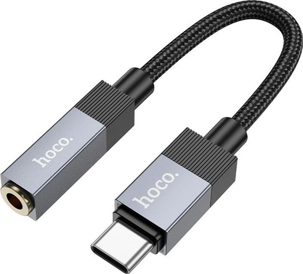 AUX-Adapter von USB-C auf 3,5-mm-Klinkenstecker Hoco UPA32C UPA32C schwarz