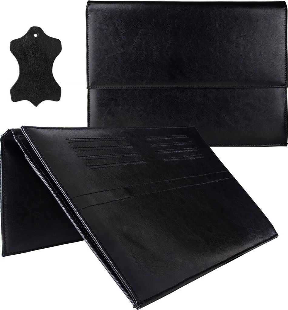 eFabrik Leder Tasche für Samsung Galaxy Tab S2 / Galaxy Tab S2 VE 24,6 cm (9,7 Zoll) Schutz Hülle Case Cover Sleeve Zubehör schwarz