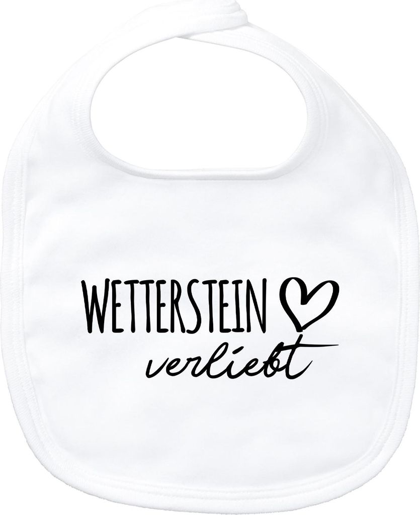 Huuraa Baby Lätzchen Wetterstein verliebt White Klettverschluss Baumwolle Latz Geschenkidee