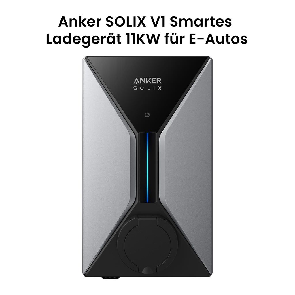 Anker SOLIX V1 Smartes Ladegerät 11kW Stecker (Typ-2, 3-Phasig) Smart Charge mit App & RFID für Balkonkraftwerk, Kompatible mit Anker SOLIX Power...