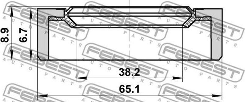 FEBEST 95GCW-40650709R Wellendichtring, Getriebehauptwelle OE 24230691 kompatibel mit Aveo, Captiva, Cruze, Malibu, Orlando, Trax, Antara, Astra J,...