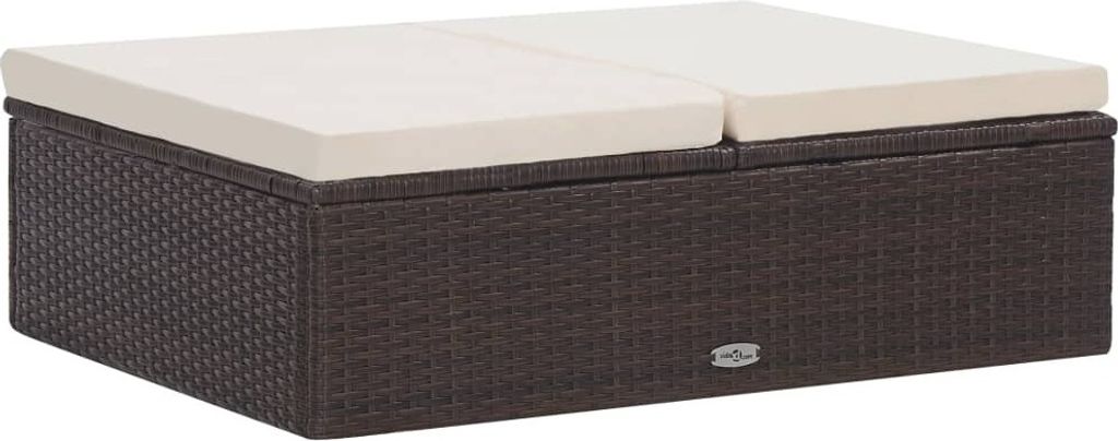 vidaXL 2-tlg. Garten-Lounge-Set mit Auflagen Poly Rattan Produktbild 7