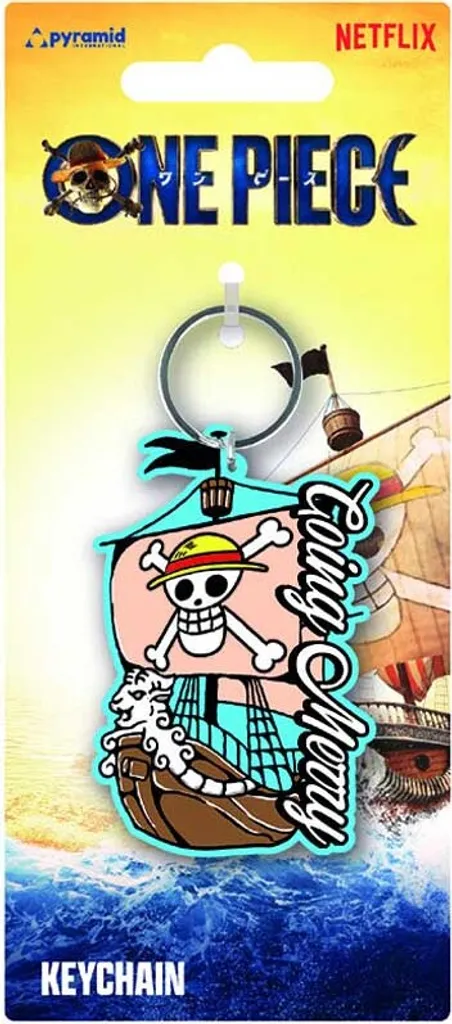 Portachiavi Ufficiale One Piece Netflix Going Merry - Gomma Alta Qualità