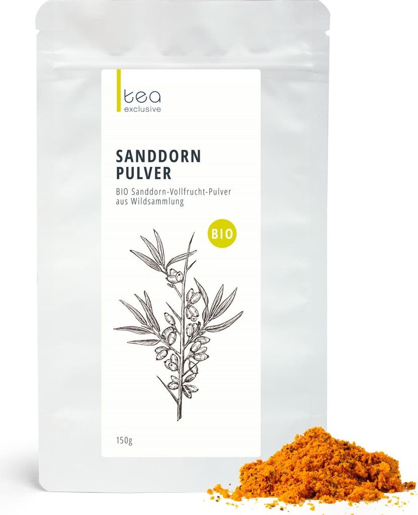 Sanddorn Pulver, Wildsammlung BIO, 150g Produktbild 