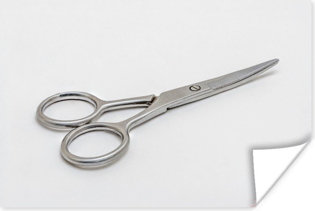 MuchoWow Poster Schere auf weißem Hintergrund 180x120 cm - Fotoplakat