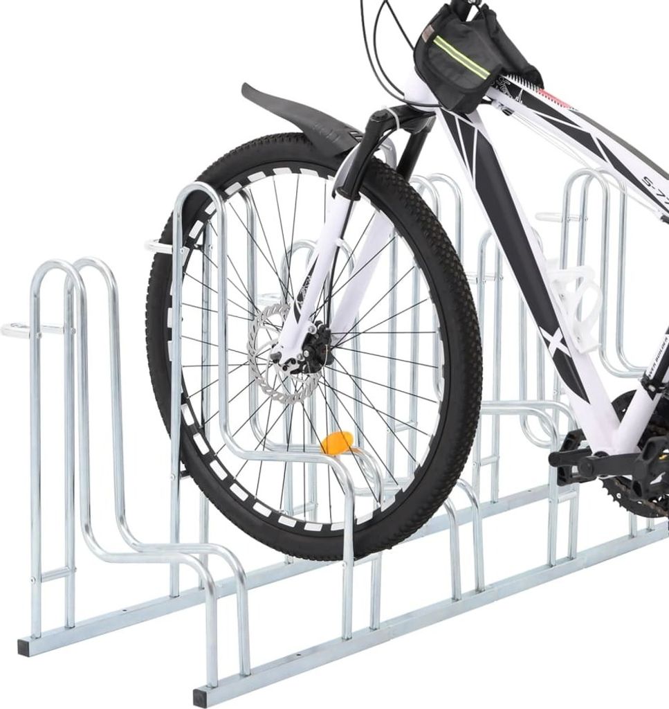 Supporto per 6 Bici da Pavimento Autoportante Acciaio Immagine del prodotto 