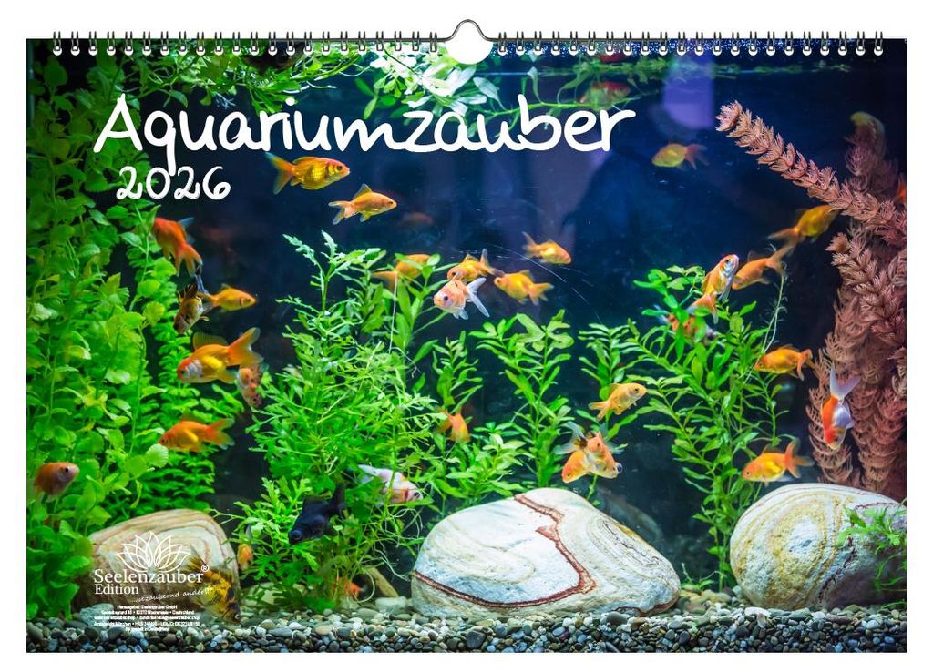 Aquariumzauber DIN A3 Kalender für 2026 Tiere im Aquarium und Unterwasser - Seelenzauber