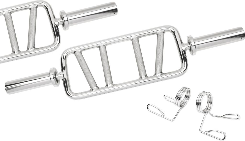 Profi Olympia Trizep-Hantelstange Chrom inkl. Federverschlüssen 50/51 mm