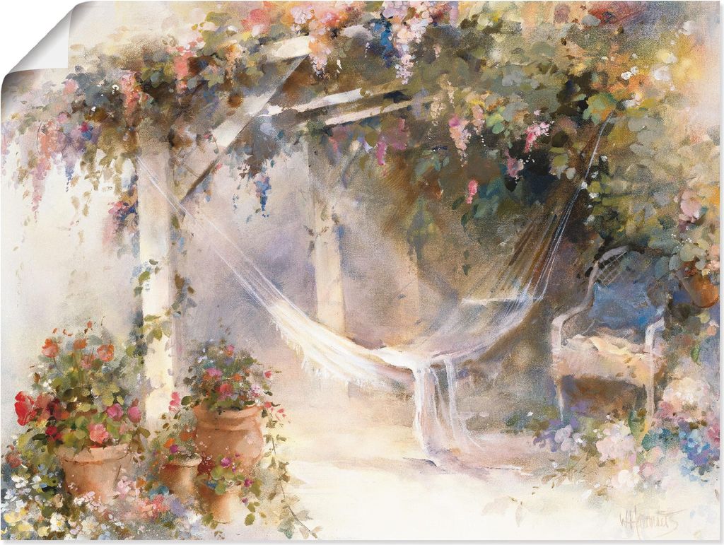 ARTland Poster Terrasse Größe: 40x30 cm