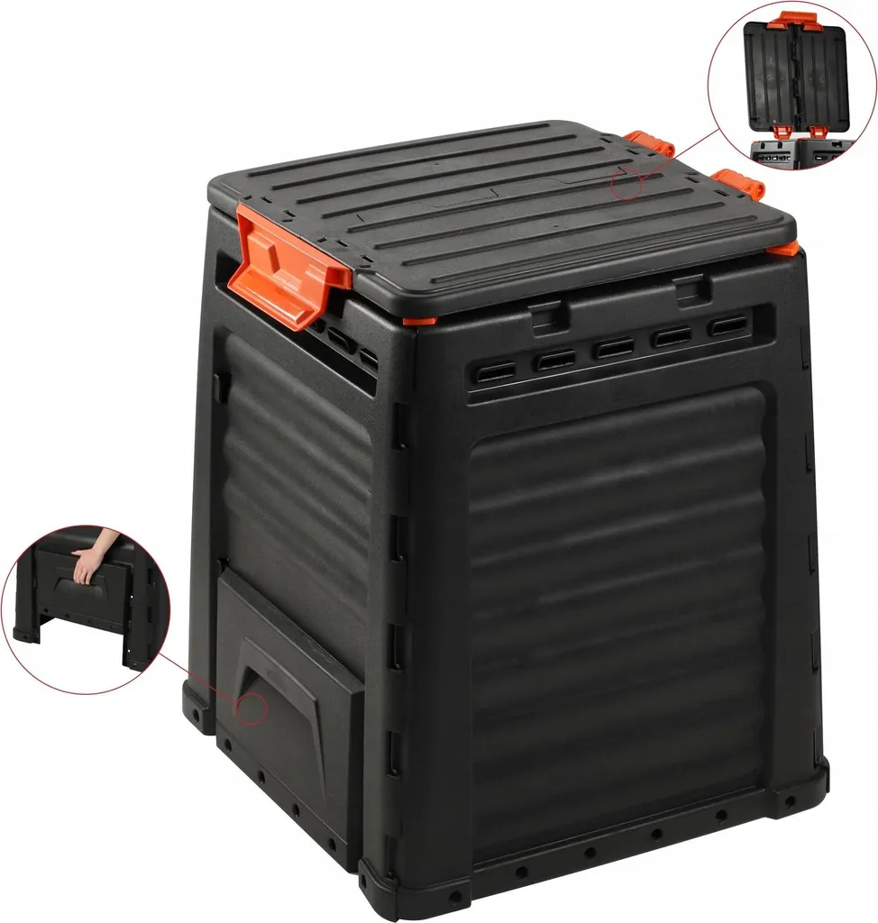 Composteur de Jardin pour Déchets Organiques - Bac 320L Spécial Extérieur