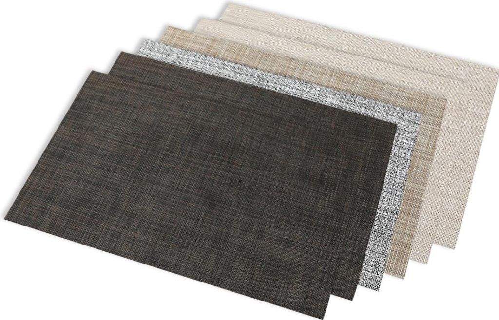 Platzsets, 6er-Set, gewebte Platzsets für den Esstisch, abwischbar, fleckenabweisend