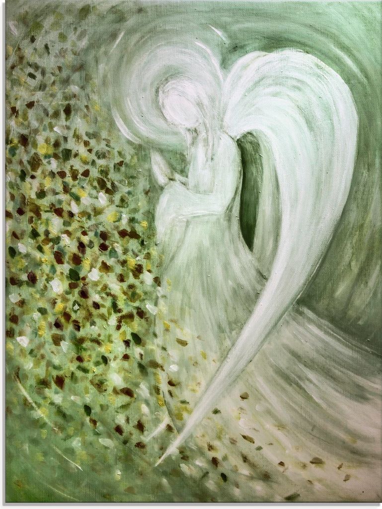 ARTland Glasbild Engel II Größe: 60x80 cm