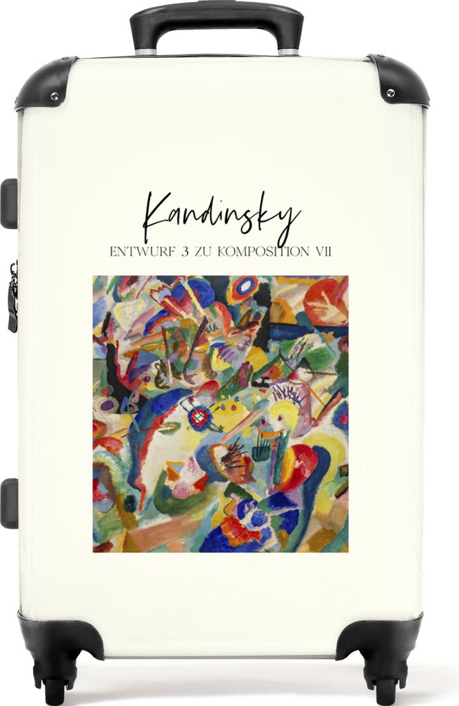 NoBoringSuitcases.com Großer Koffer - Kunst - Kandinsky - Komposition - Regenbogen - Alte Meister - Kombinationsschloss TSA - Hartschalen Trolle...