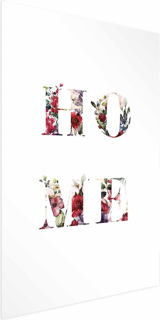 Posterpapier Poster - Home in Flowers 40x60 cm Text m-A-0910-ao-a