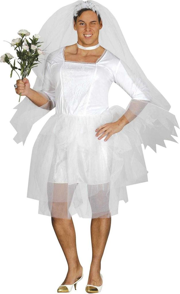 Fiestas Guirca - Braut-Kostüm für Herren Set FG716 (S) (Weiß)