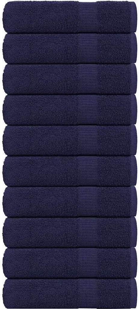 Asciugamani Bagno 10 pz FROGN 50x100 cm Blu Navy - Offerta Famiglia