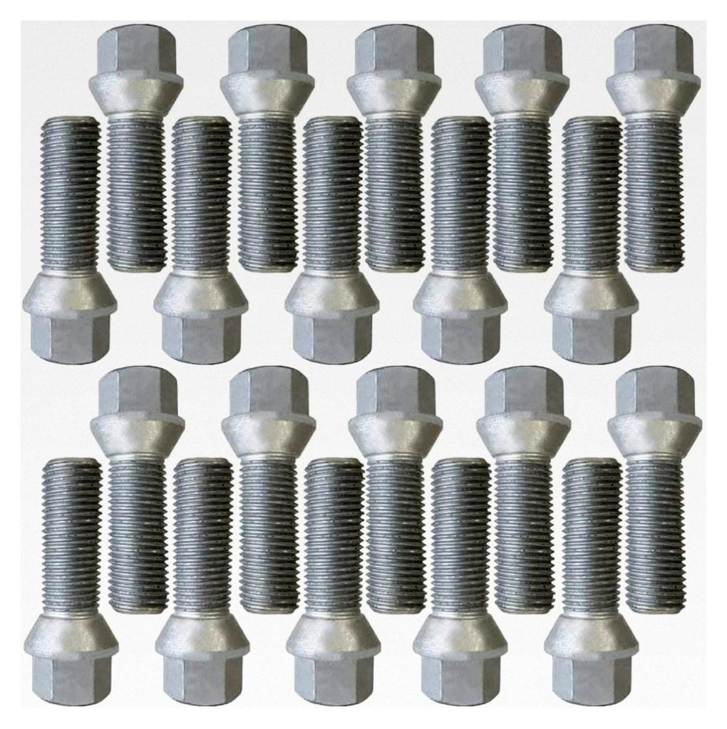 20 Radschrauben Radbolzen Kegelbund M14x1,5 32mm kompatibel mit Mercedes A B C CLA CLK CLS E GL GLA GLK M R S SL SLK SLR SLS Spri
