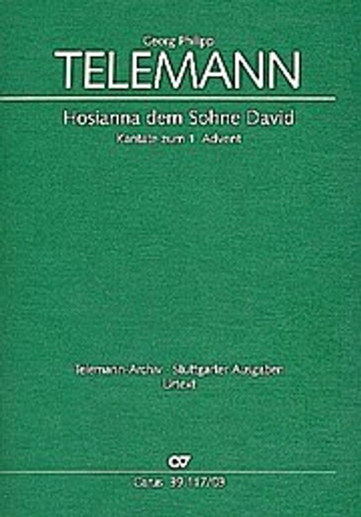 Hosianna dem Sohne David : fürSoli (SS(A)B), Chor und Orchester