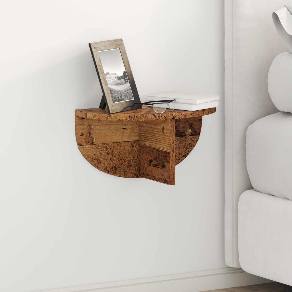 Maison Exclusive - Wandregal 2 pcs Altholz 38 x 19 x 19 cm Holzwerkstoff