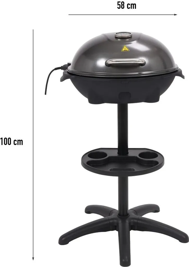 Gril électrique 2400W haute puissance en pose libre de 47x34 cm - 13