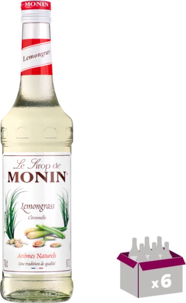 Lot de 6 Sirop Monin - Citronnelle - 70cL
