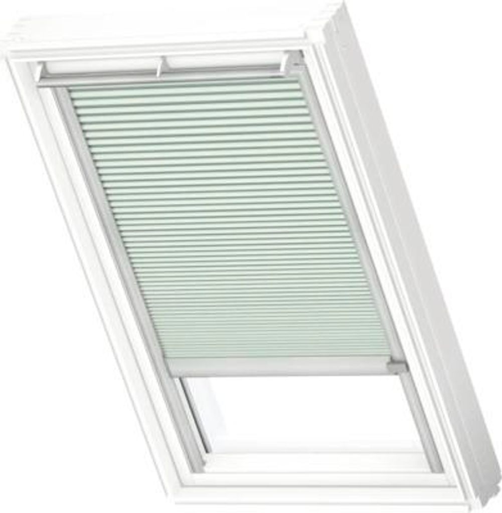 VELUX Dachfenster Wabenplissee blassgrün mit grauem Alu-Rahmen solarbetriebenS08 1168K