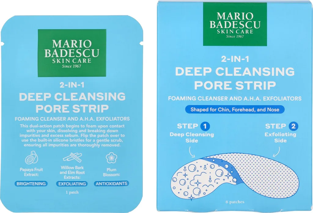 Éliminer les Points Noirs : Bande de Pores Mario Badescu Nettoyage 2-en-1