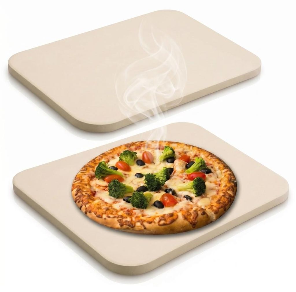 Mucola Pizzastein rechteckig für Backofen und Gasgrill aus Produktbild 
