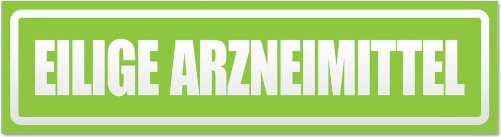 Kiwistar - Autoaufkleber - Lindgrün - 20 x 5,3 cm - Eilige Arzneimittel invertiert - Hinweis Aufkleber Sticker für Auto, Kfz, Fahrrad, PKW, LKW