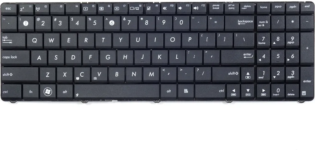Tradebit - Tastiera per Asus | Inglese US QWERTY INT | Piena compatibilità | Materiali di alta qualità | Modelli: X52 X52J X53S X54C X54H K53E K53SJ