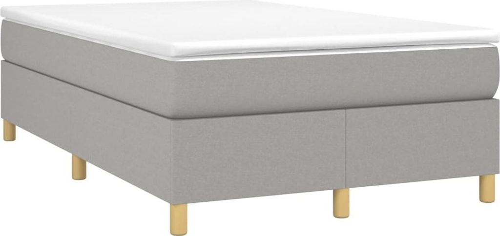 vidaXL Boxspringbettgestell Hellgrau 120x200 cm Stoff Produktbild 
