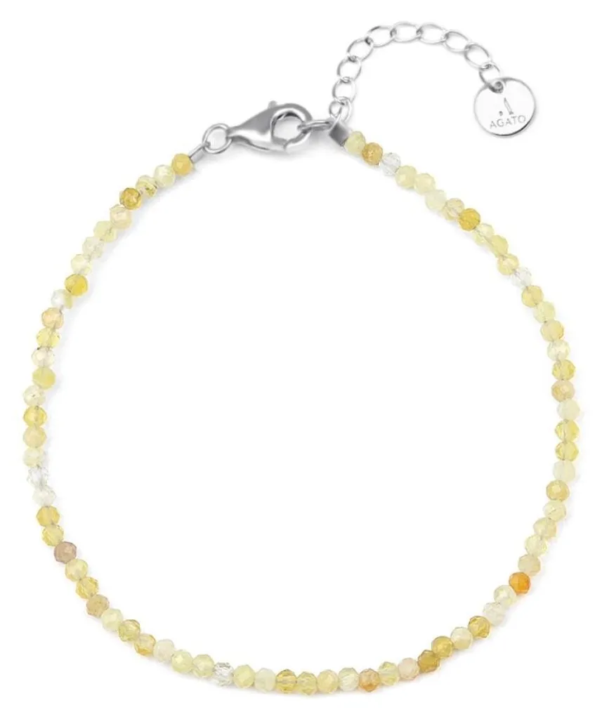 Bracelet opale jaune minéral : éclat solaire et finitions artisanales