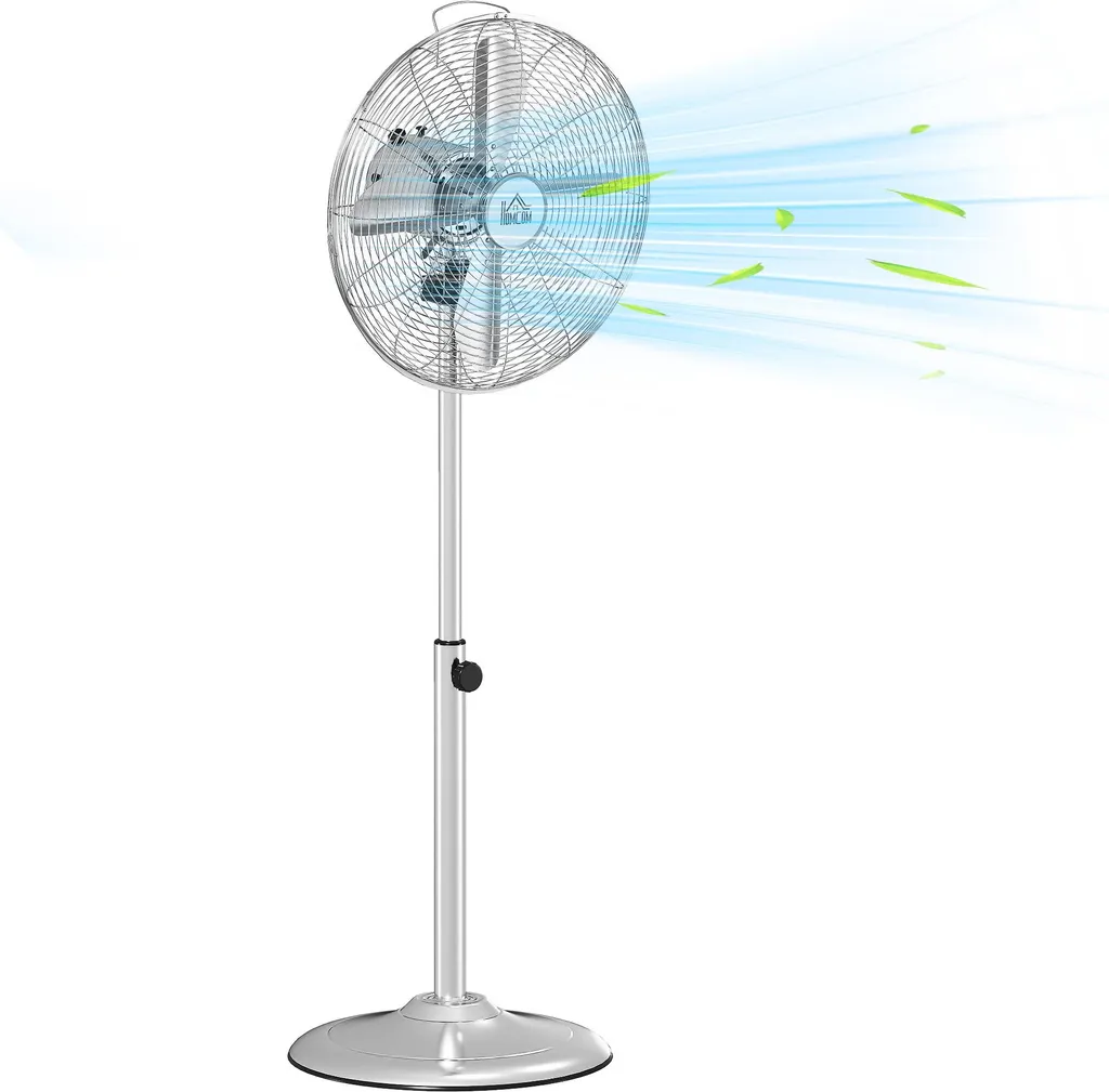 Ventilateur sur pied anti-chaleur puissant 50W oscillation et réglable
