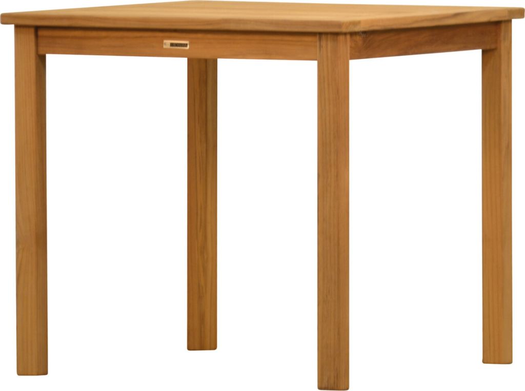 Gartentisch Massiver Teakholztisch London 80 x 80 cm, wetterfester Holztisch aus Teak nachhaltiger und unbehandelter Teaktisch