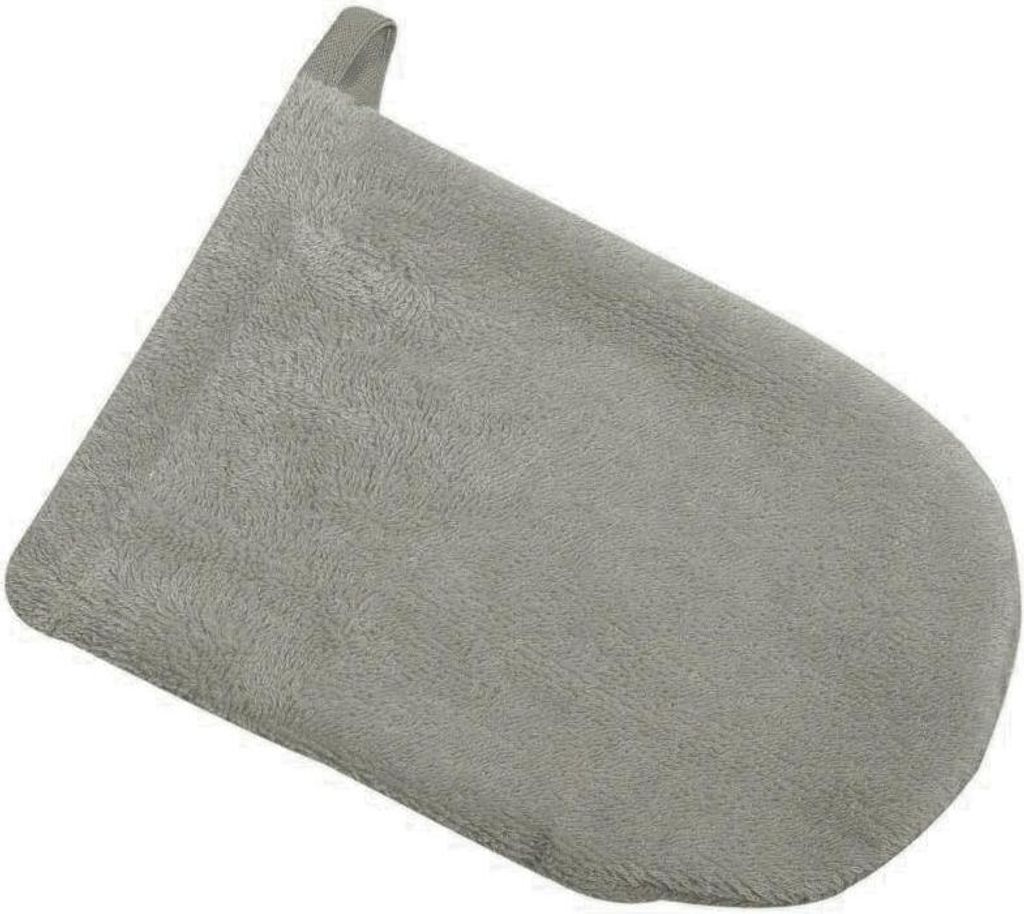 Bambus-Badewaschlappen graue Frottee-Handschuh