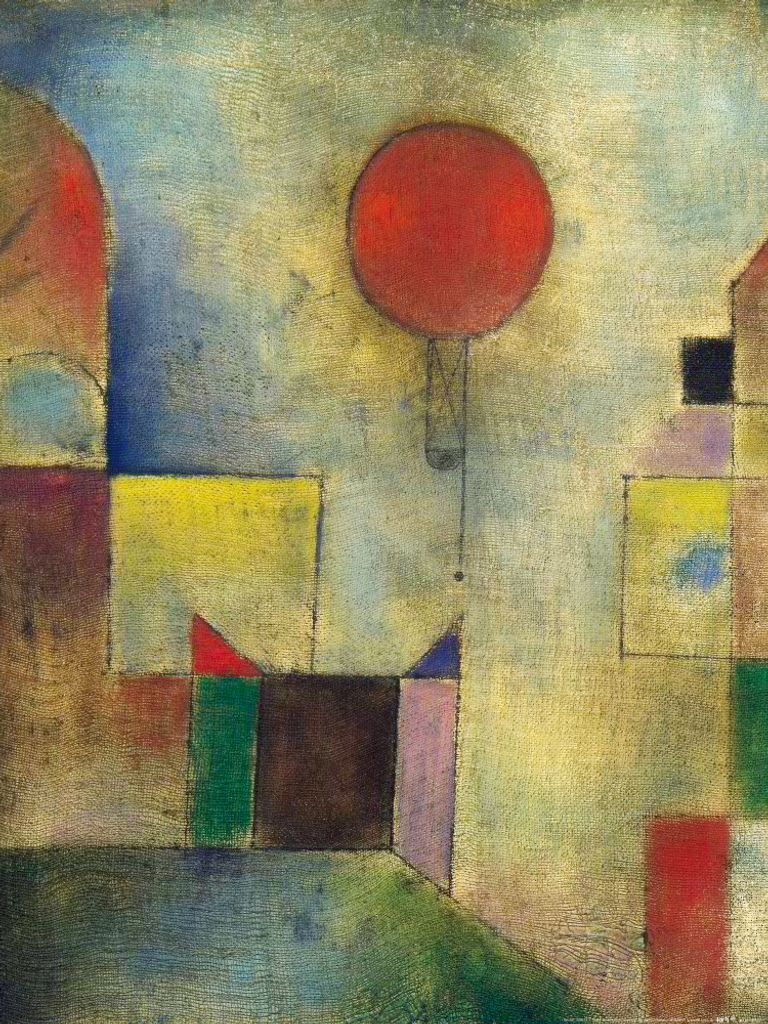 Paul Klee Kunstdruck Bild - Roter Ballon, 1922 (80 x 60 cm)