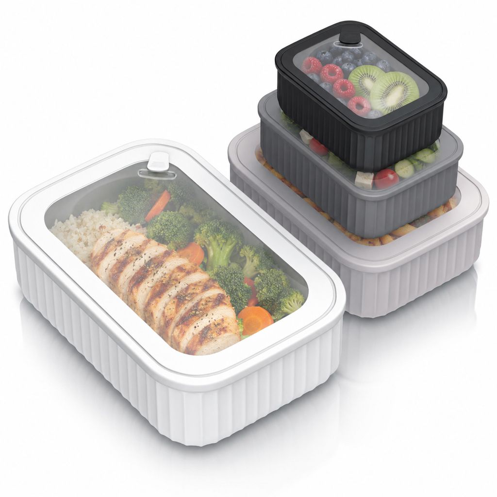 Arendo Frischhaltedose, 4er Set, Vorratsdosen, Lunchboxen, Produktbild 