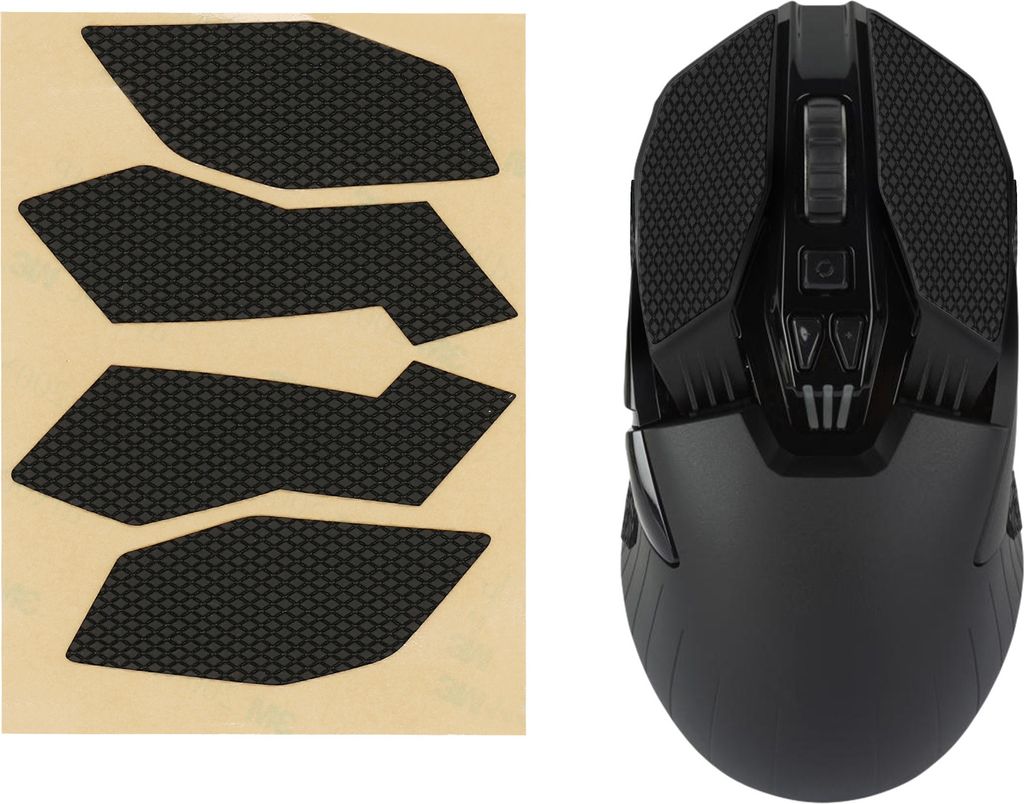 kwmobile Gaming Maus Grip Tape kompatibel mit Logitech G903 / G900 Maus - Rutschfestes Griffband für PC Maus - Schwarz