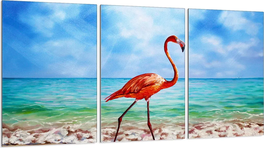 Copripiano Cottura Vetro Ceramica 3pz 30x52 Flamingo Sea Design