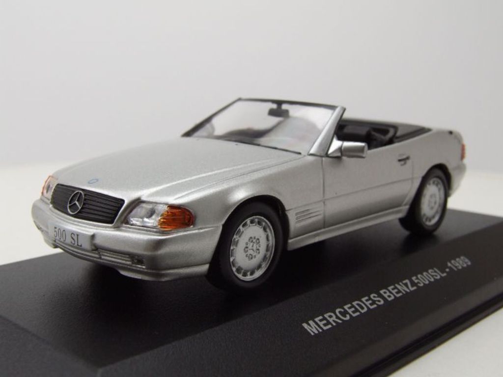Mercedes 500 SL Cabrio R129 1989 silber Modellauto 1:43 Produktbild 